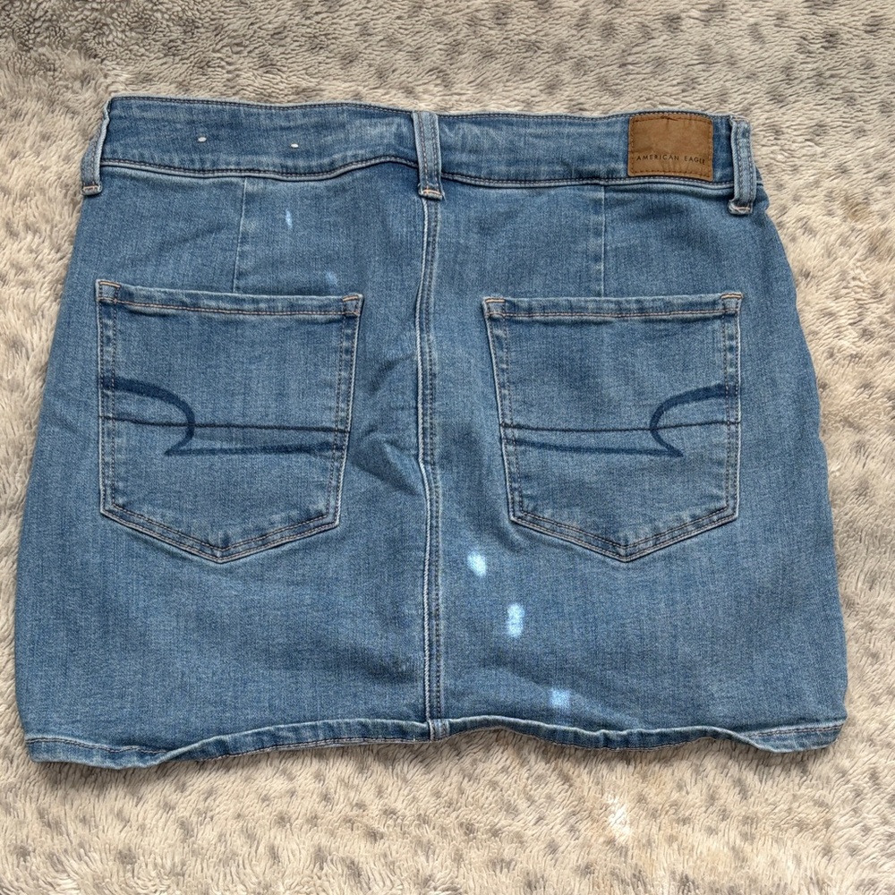American Eagle Denim Mini Skirt - Light Blue Denim